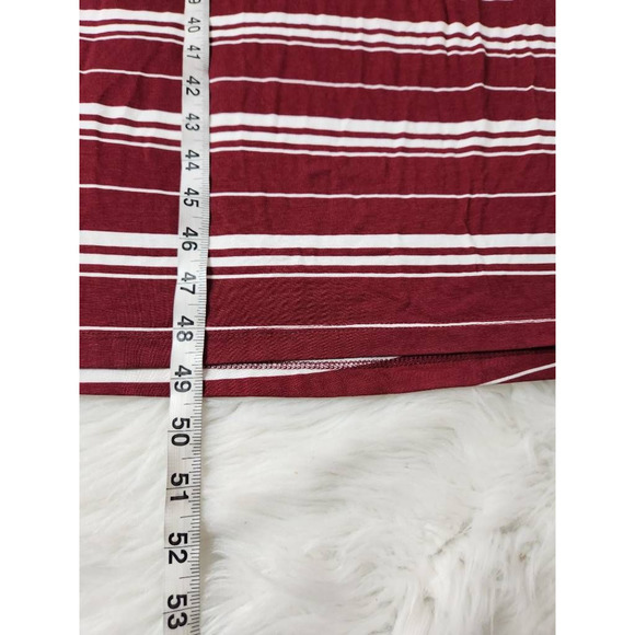 A: Glow Womens A‎ Line Dress Red Striped Stretch Maxi Sleeveless Maternity M New - Picture 4 of 7